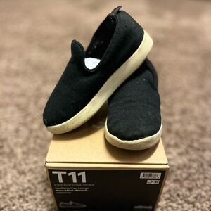Kids Wool Black Lounger Slip-Ons Sneakers